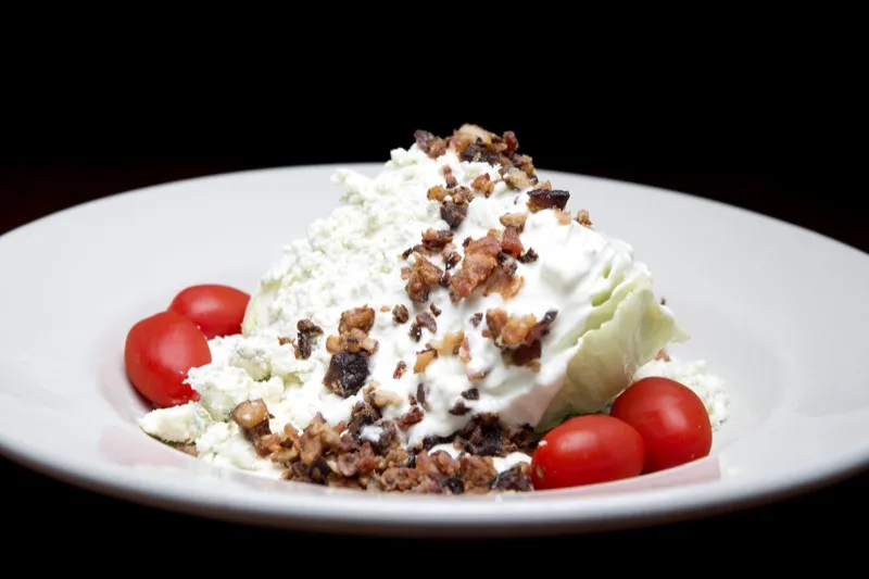 Wedge salad with blue cheese