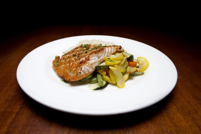Grilled North Atlantic salmon